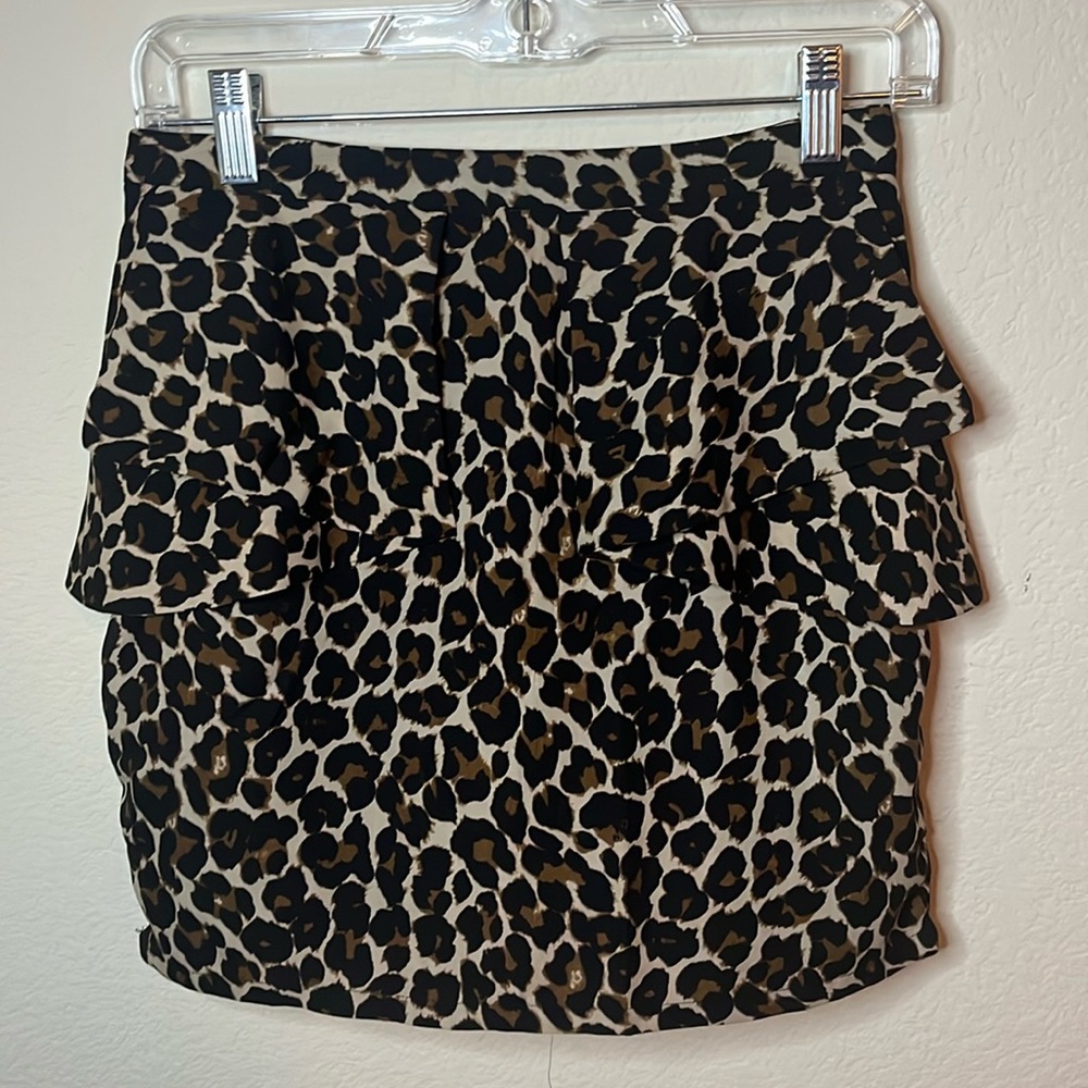 Forever 21 Leopard Print Mini Skirt - Size Small
